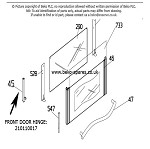 Beko Front Door Hinge 210110017 *THIS IS A GENUINE BEKO SPARE*