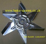 Beko Fan Blade 116100007 *THIS IS A GENUINE BEKO SPARE*